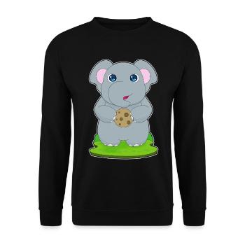 Elephant Cookie - Unisex Sweatshirt - black - Front - Alina (178cm) & Michal (187cm)