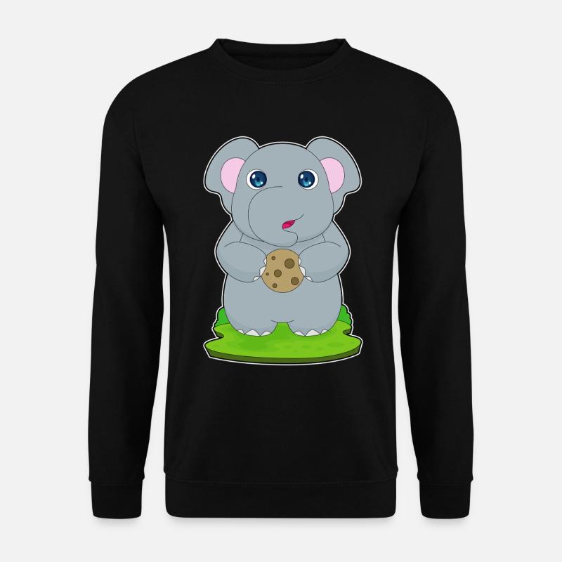 Biscuit éléphant - Sweat-shirt Unisexe - noir