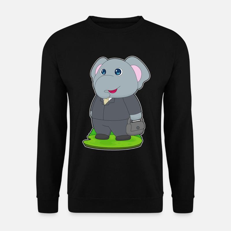 Elefant Gentleman Tasche - Unisex Pullover - Schwarz