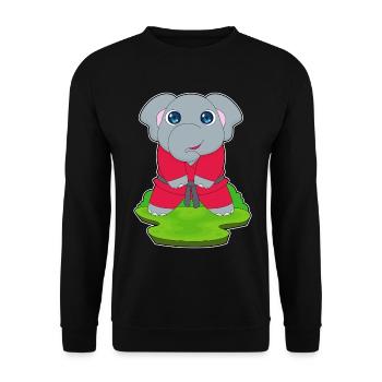 Elephant Karate Martial Arts - Unisex Sweatshirt - black - Front - Alina (178cm) & Michal (187cm)