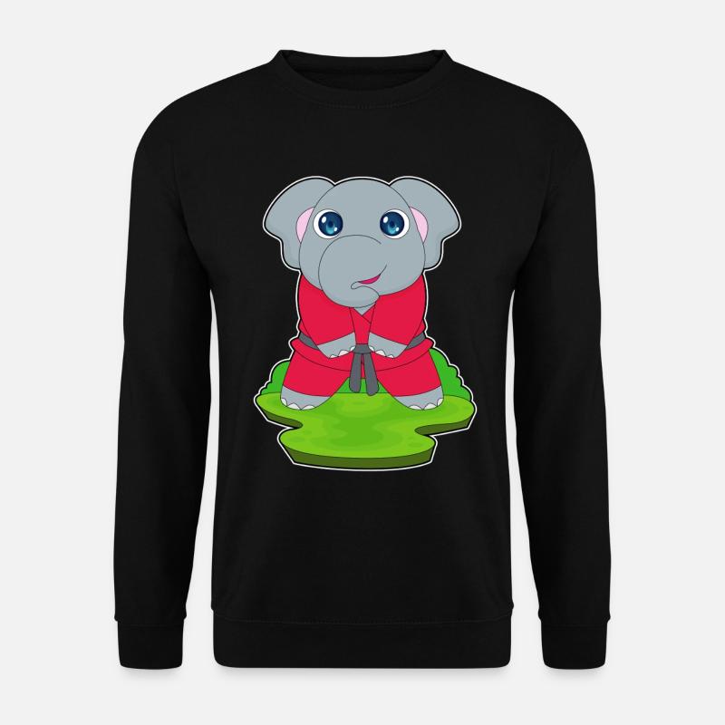 Elefant Karate Kampfsport - Unisex Pullover - Schwarz