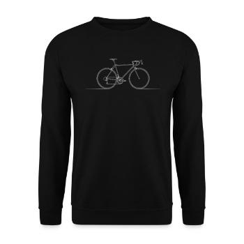 Stylish Bicycle Sketch Minimalist Look - Unisex Sweatshirt - black - Front - Alina (178cm) & Michal (187cm)