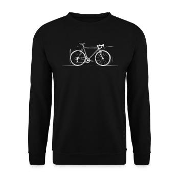 Bicycle Line Art Stylish Design for Bikers - Unisex Sweatshirt - black - Front - Alina (178cm) & Michal (187cm)