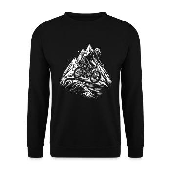 Dessin VTT - Sweat-shirt Unisexe - noir - Devant - Alina (178cm) & Michal (187cm)