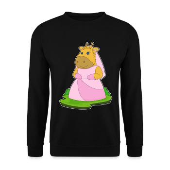 Mariage Voile de mariée Girafe - Sweat-shirt Unisexe - noir - Devant - Alina (178cm) & Michal (187cm)