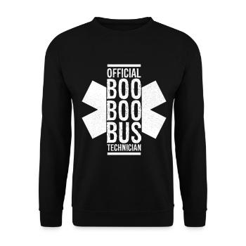 official boo boo bus technician - Unisex Sweatshirt - black - Front - Alina (178cm) & Michal (187cm)