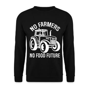 no farmers no food future agriculture farmer where - Unisex Sweatshirt - black - Front - Alina (178cm) & Michal (187cm)