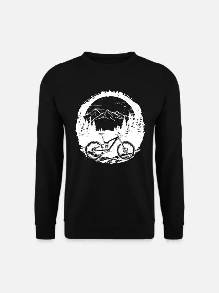 Mountain Biking Sketch - Unisex Sweatshirt - black