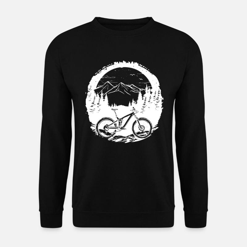 Mountainbiking Skizze - Unisex Pullover - Schwarz