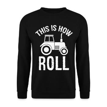 c'est comme ça que ça roule - Sweat-shirt Unisexe - noir - Devant - Alina (178cm) & Michal (187cm)