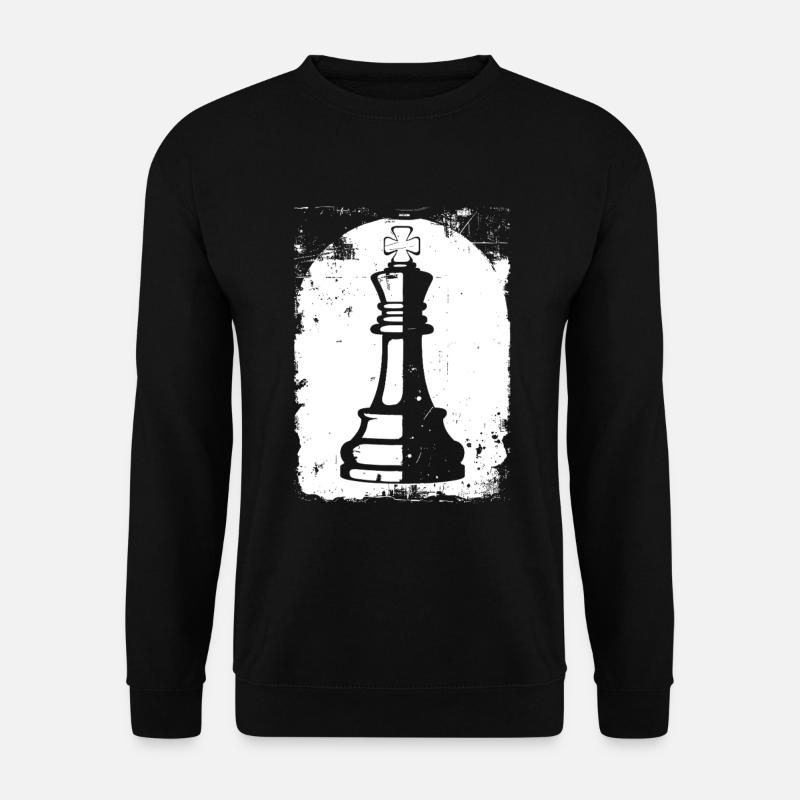 Chess Pieces Drawing - Unisex Sweatshirt - black