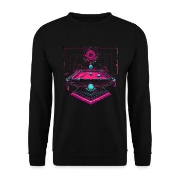Billiards Steampunk Look - Unisex Sweatshirt - black - Front - Alina (178cm) & Michal (187cm)