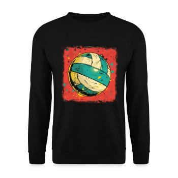 Graphiques de volley-ball - Sweat-shirt Unisexe - noir - Devant - Alina (178cm) & Michal (187cm)