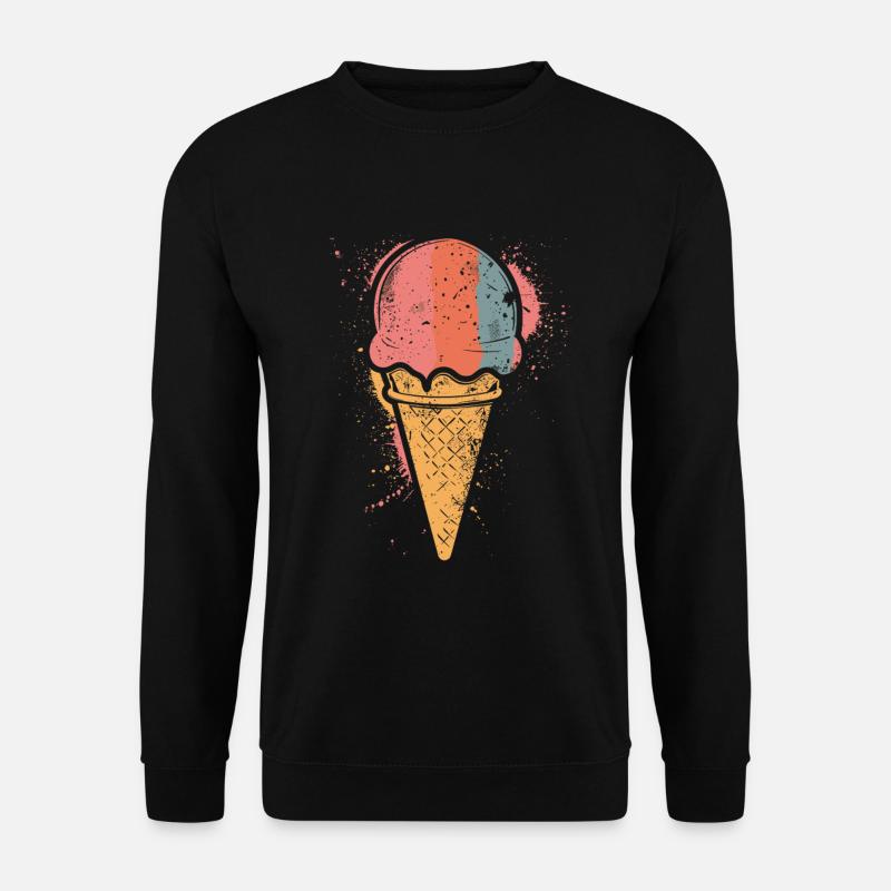Retro Eiscreme - Unisex Pullover - Schwarz
