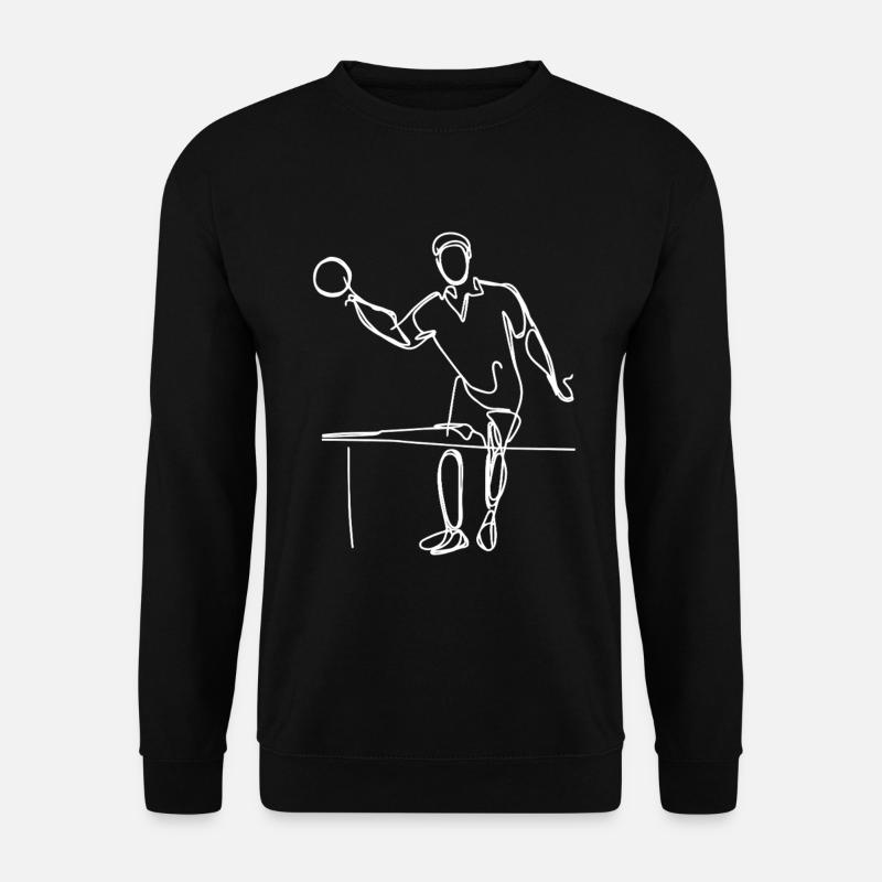 Ping Pong Player Sketch - Unisex Sweatshirt - black