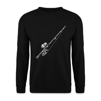 Dessin de canne à pêche - Sweat-shirt Unisexe - noir - Devant - Alina (178cm) & Michal (187cm)