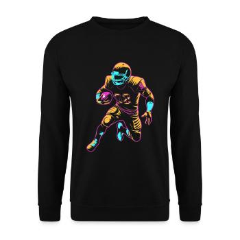 Football Player - Unisex Sweatshirt - black - Front - Alina (178cm) & Michal (187cm)