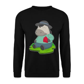 Pferd Poker Pokerkarten - Unisex Pullover - Schwarz - Vorne - Alina (178cm) & Michal (187cm)