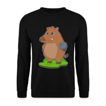 Eber Bowling Bowlingkugel - Unisex Pullover - Schwarz - Vorne - Alina (178cm) & Michal (187cm)
