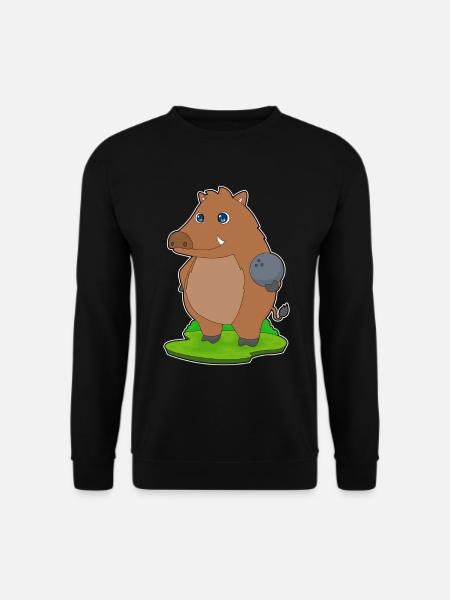Boar Bowling Bowling Ball - Unisex Sweatshirt - black
