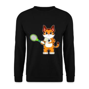 Tiger Badminton Badmintonschläger - Unisex Pullover - Schwarz - Vorne - Alina (178cm) & Michal (187cm)