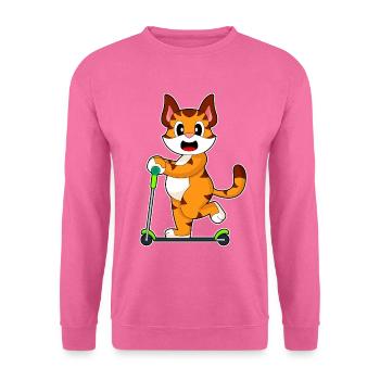 Tiger Tretroller - Unisex Pullover - Pink - Vorne