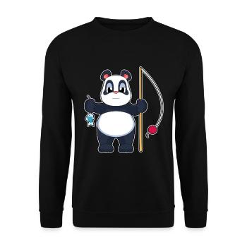Pêche au panda Angler Fish - Sweat-shirt Unisexe - noir - Devant - Alina (178cm) & Michal (187cm)