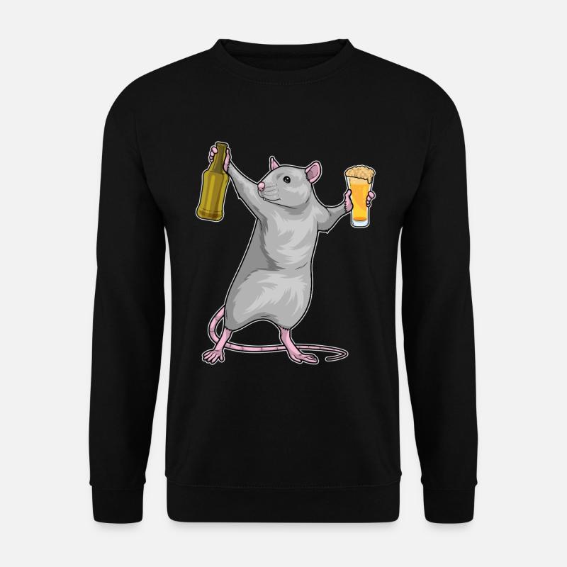 Rat Bouteille de bière - Sweat-shirt Unisexe - noir