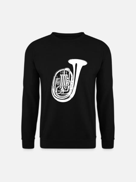 Tuba Drawing - Unisex Sweatshirt - black
