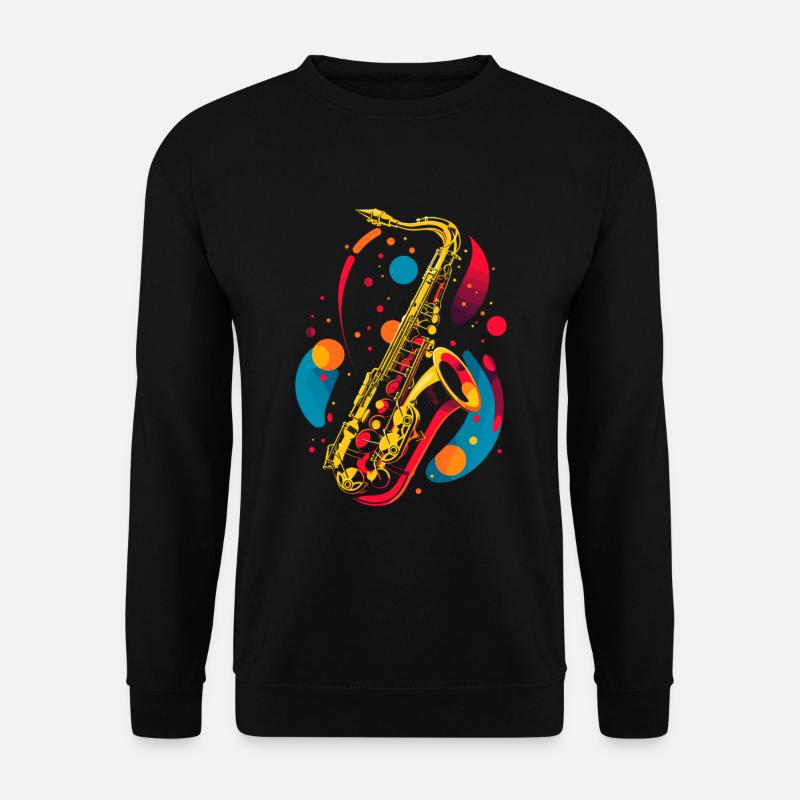 Saxophone Graphics - Unisex Sweatshirt - black