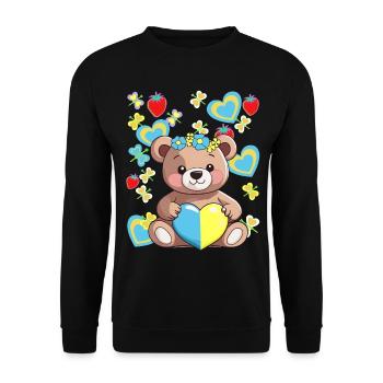 Teddy Teddy Bear Ours d’été Enfants Enfant Bébé Rétro - Sweat-shirt Unisexe - noir - Devant - Alina (178cm) & Michal (187cm)