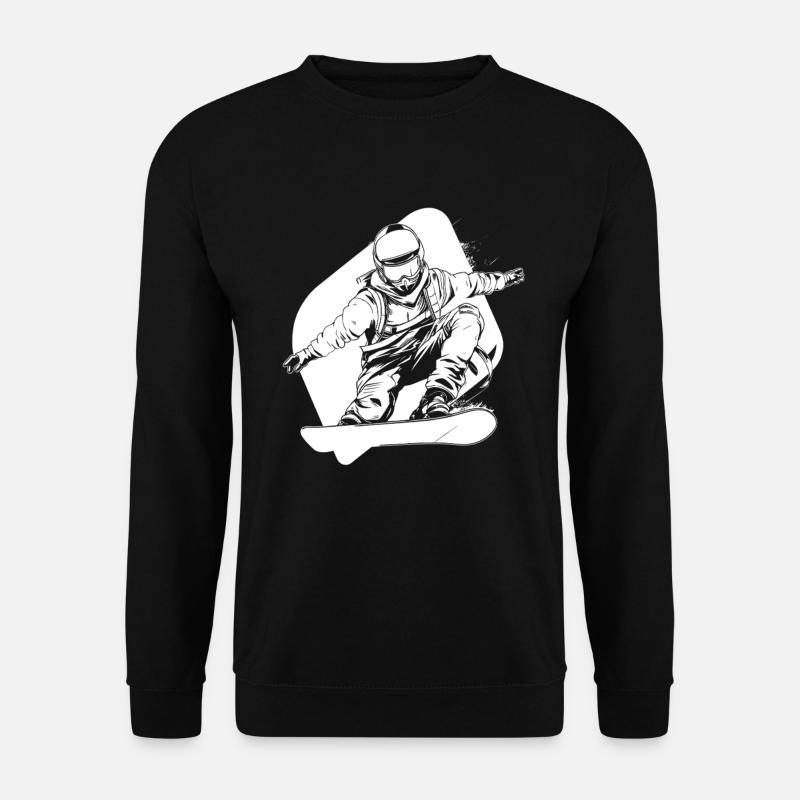 Funny Snowboarder Graphic - Unisex Sweatshirt - black