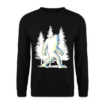 Großer Fuß, großer Fuß - Unisex Pullover - Schwarz - Vorne - Alina (178cm) & Michal (187cm)