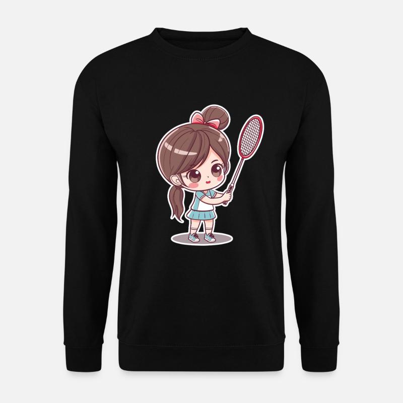 Badminton player comic - Unisex Sweatshirt - black