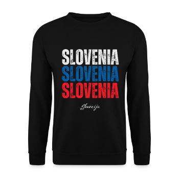 Drapeau de la Slovénie, fierté slovène - Sweat-shirt Unisexe - noir - Devant - Alina (178cm) & Michal (187cm)