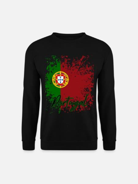 Flagge von Portugal, portugiesischer Stolz - Unisex Pullover - Schwarz