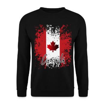 Canadian pride, I love Canada - Unisex Sweatshirt - black - Front - Alina (178cm) & Michal (187cm)