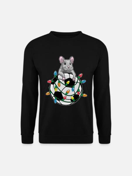 Mouse Christmas Football - Unisex Sweatshirt - black