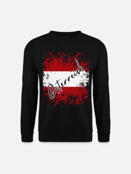 Flag of Austria, Austrian pride - Unisex Sweatshirt - black
