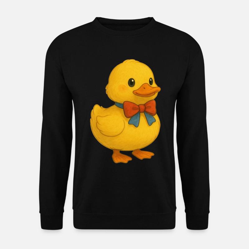 Ente mit Schleife - Unisex Pullover - Schwarz