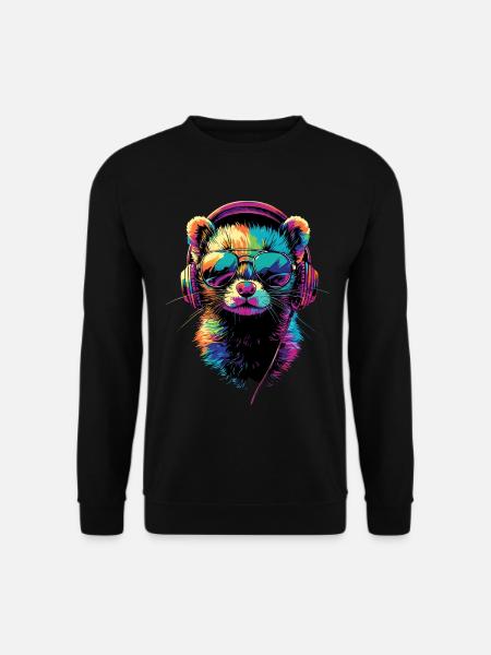 Frettchen Frett Iltis Marder Wiesel Süße Frettchen - Unisex Pullover - Schwarz