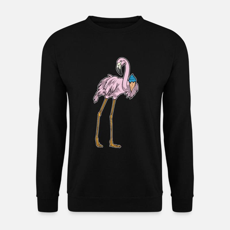 Flamingo Waffle Cream - Unisex Sweatshirt - black