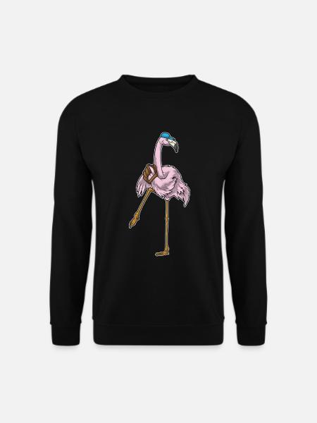 Flamingo Baseball Baseballhandschuh - Unisex Pullover - Schwarz