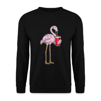 Flamingo Mug à emporter - Sweat-shirt Unisexe - noir - Devant - Alina (178cm) & Michal (187cm)