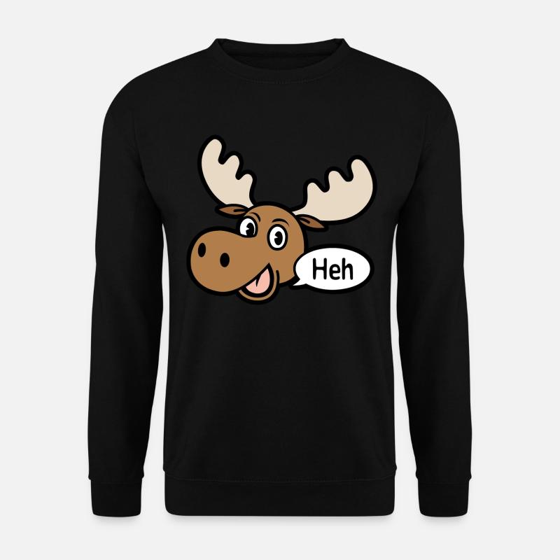 Amüsierter Elch - Unisex Pullover - Schwarz