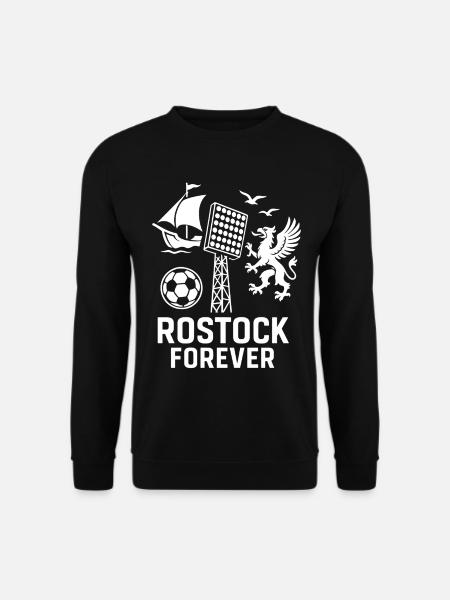 Rostock Forever Fussball - Unisex Pullover - Schwarz