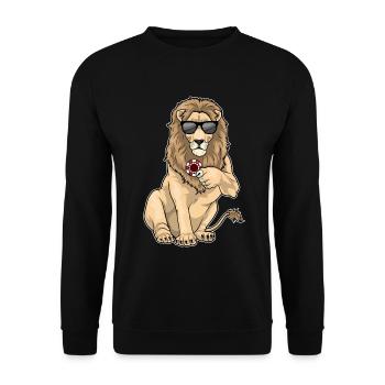 Lion Poker Jetons de poker - Sweat-shirt Unisexe - noir - Devant - Alina (178cm) & Michal (187cm)