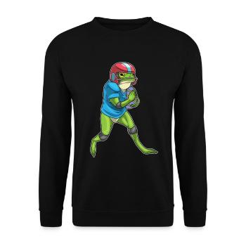 Football américain de Pâques Frog - Sweat-shirt Unisexe - noir - Devant - Alina (178cm) & Michal (187cm)