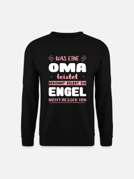 Beste Oma Engel Spruch Geschenk Geburtstag Enkel - Unisex Pullover - Schwarz