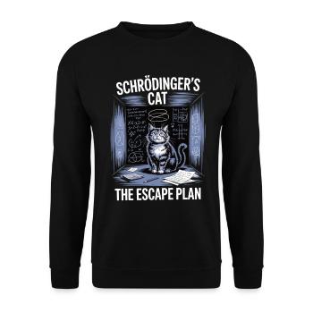 Schrödinger's Cat – Escape Plan - Unisex Sweatshirt - black - Front - Alina (178cm) & Michal (187cm)